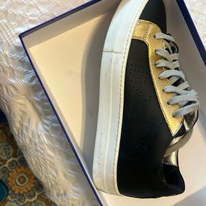 P448 , Thea black gold and iridescent, gently worn